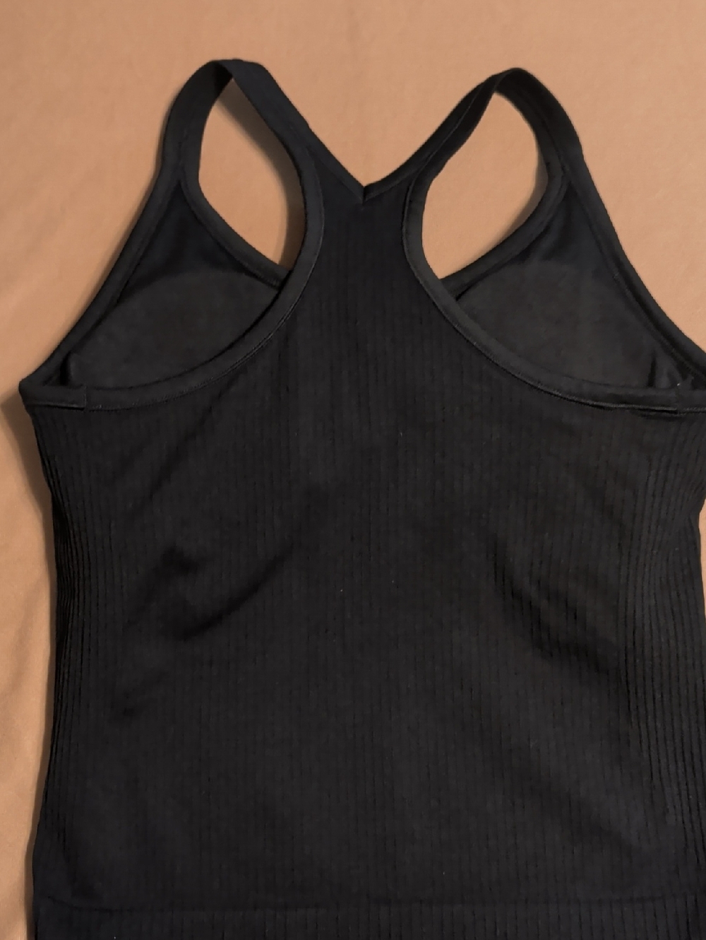 ATTRACO Black Ribbed Racerback Tank Top - Picture 7 of 8
